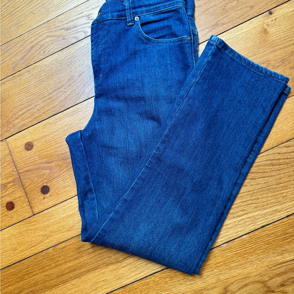 GLORIA Vanderbilt Amanda Blue Size 8 Petite EUC - Picture 1 of 6